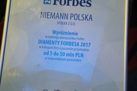 Niemann Polska wyróżniony w rankingu miesięcznika Forbes!