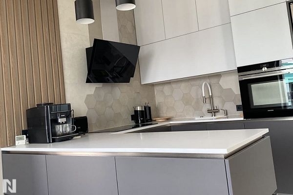 Kristall Satina (Mat) Jasny Szary i Ciemny Szary