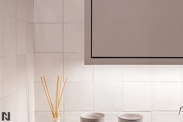 Acrylux Mat Anti-fingerprint 85468M Jasnoszary - realizacja Meble Adamkiewicz - meble łazienkowe