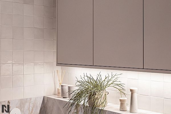 Acrylux Mat Anti-fingerprint 85468M Jasnoszary - realizacja Meble Adamkiewicz - meble łazienkowe